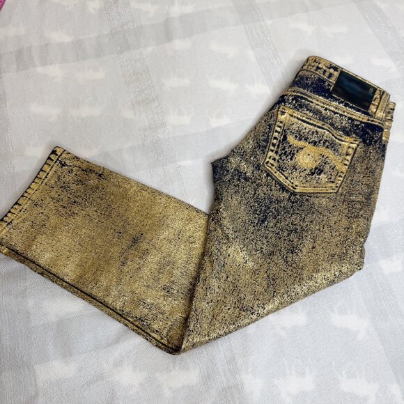 R13 Boy Straight Jeans Size 25 – Stretch Gold Indigo, Mid-Rise Cropped Straight - Picture 13 of 13